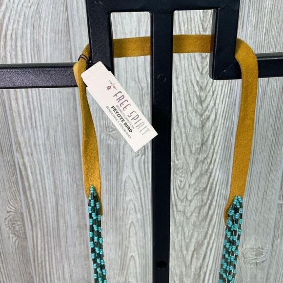 New Free Bird Peyote Stone Gemstones Sterling Silver Necklace Multi Layered - Picture 5 of 11